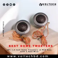 JEC 1.5 Inch Dome Tweeters with 3 Feet Wire and 2 PCS Set